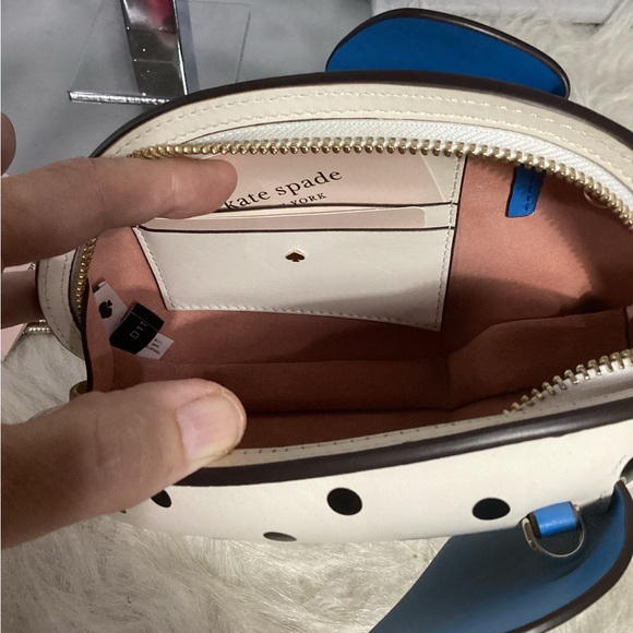 Kate Spade Tiny Cabana Polka Dot Elephant Leather Crossbody EUC - Picture 13 of 14